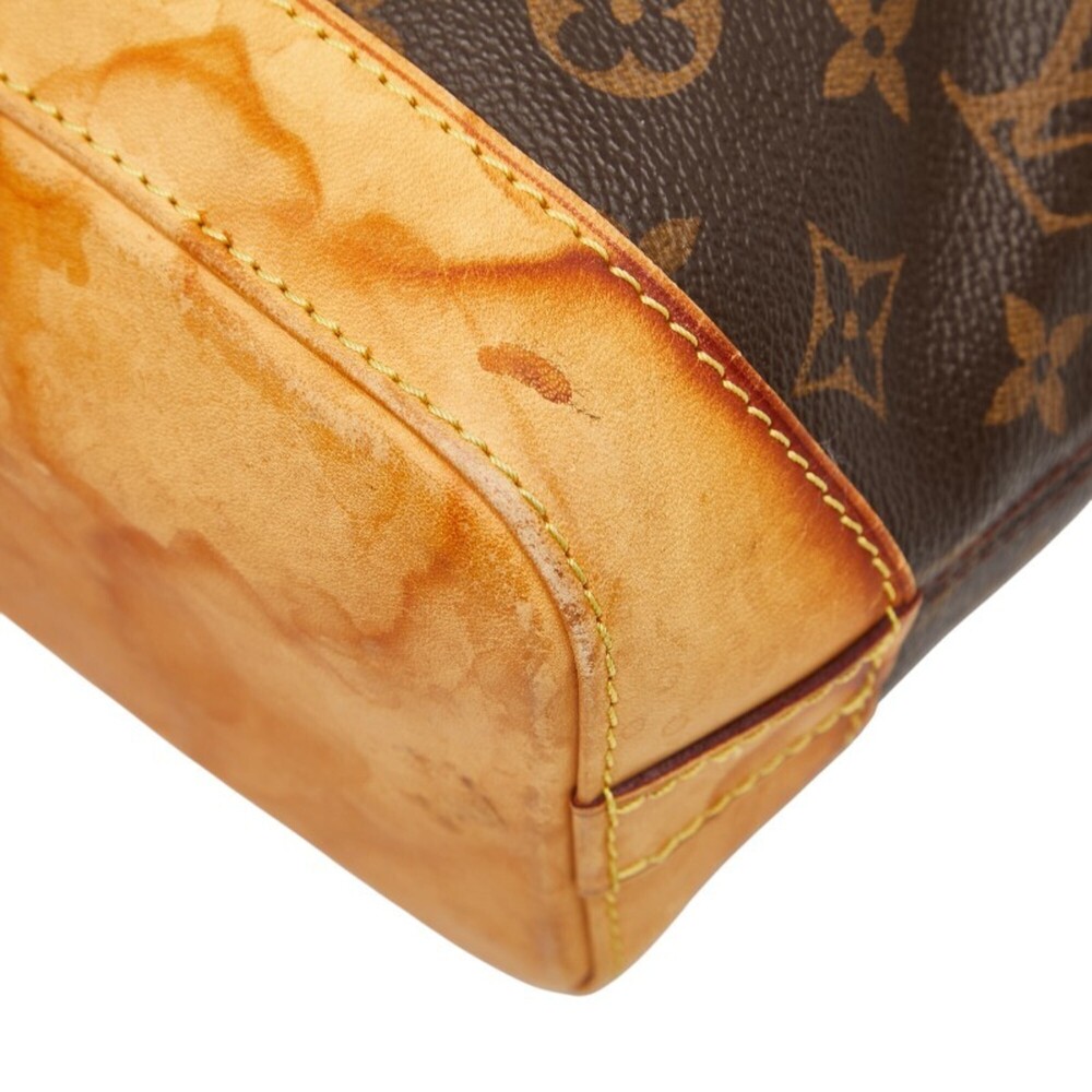 LOUIS VUITTON Authentic Brown Monogram Leather Lockit Tote Bag - Picture 4 of 12